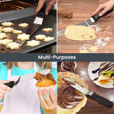 2 Angled Spatulas 1 Straight Spatula -RFAQk icing tools